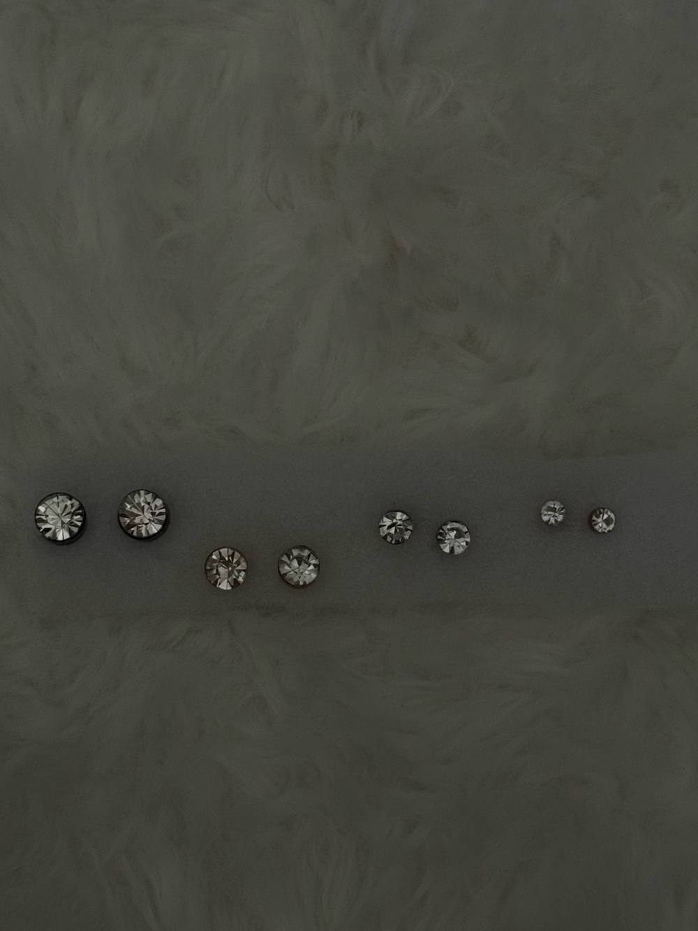 Clear Crystal Costume Stud Earring Set - Multi Size Pack